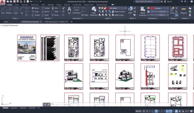 AutoCAD screen from the course project
