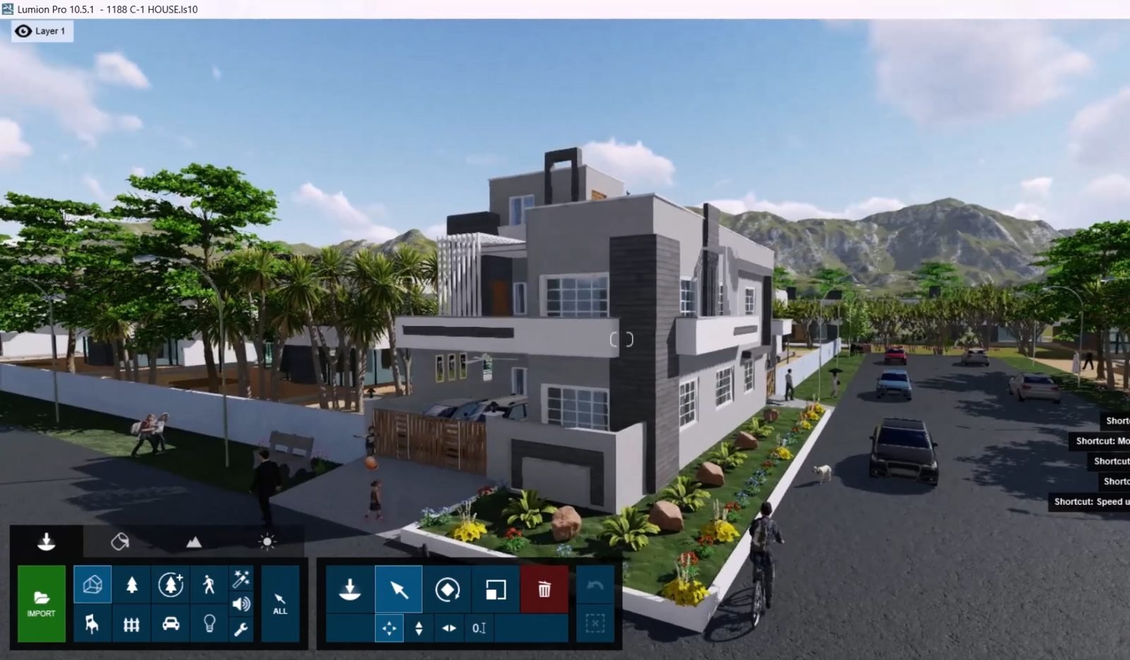 Lumion: Photorealistic render & walkthrough for the course house project